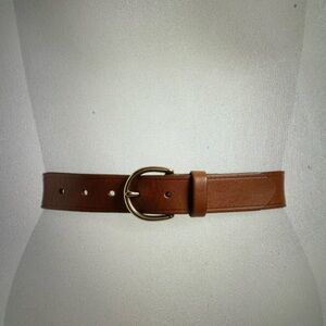 Madewell Medium Perfect Leather Belt Size Large brown/ gold